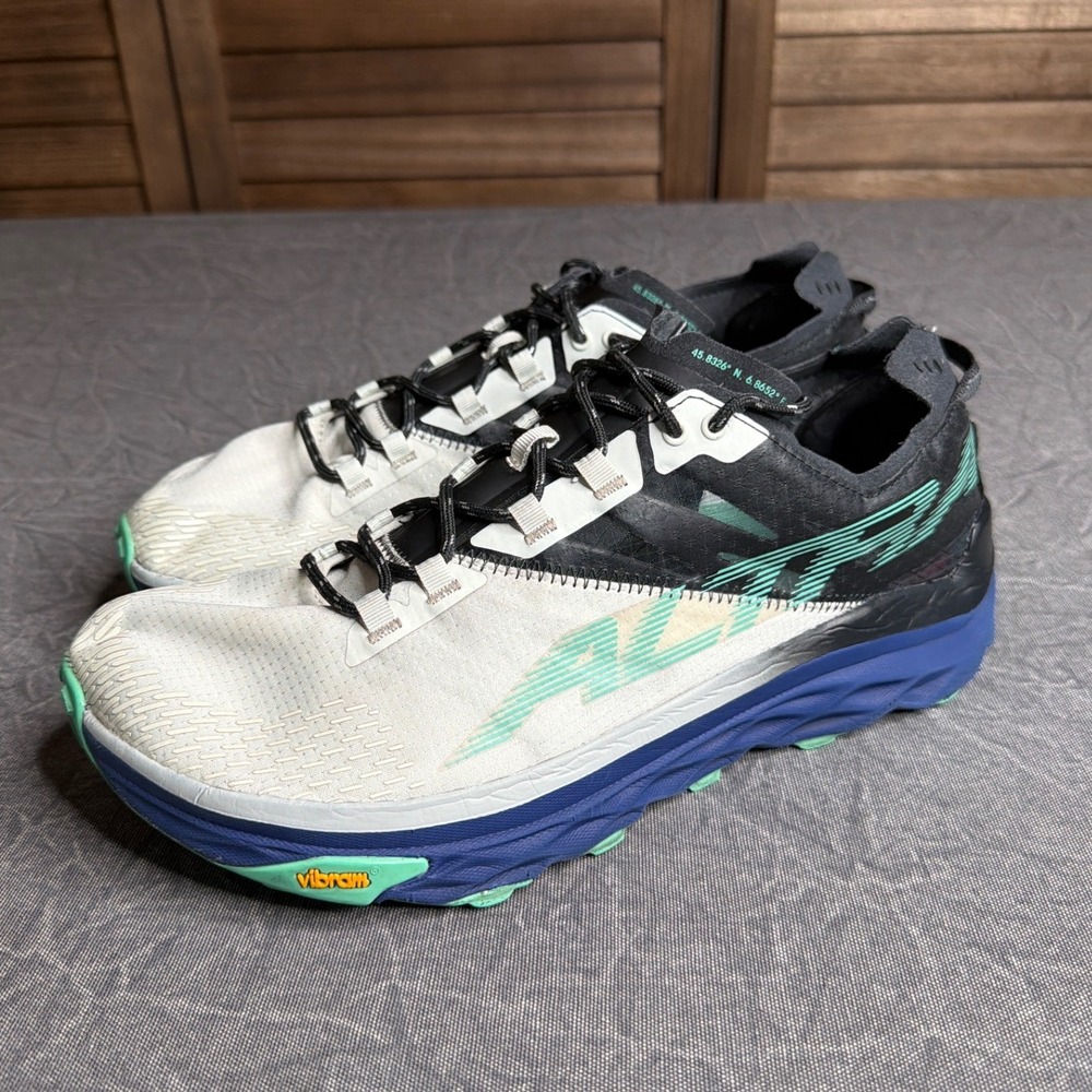 Altra Running Shoes Mens 11 Mont Blanc White Black Blue AL0A547K043 Trail Runner